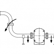 شکل ‏2‑1: نمایش استفاده از نگهدارنده لوله به منظور عدم انتقال وزن لوله‌ها بر روی پمپ