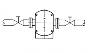 شکل ‏2‑2: نمایش استفاده از شیر در ورود و خروج پمپ