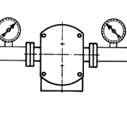 شکل ‏2‑4: نمایش استفاده از سنسور در ورود و خروج پمپ