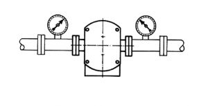 شکل ‏2‑4: نمایش استفاده از سنسور در ورود و خروج پمپ